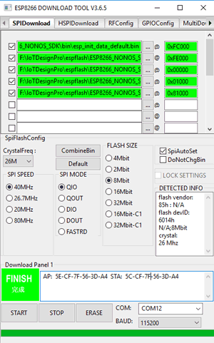 Flashed ESP8266 for AT Commands