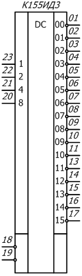 условное графическое обозначение микросхемы К155ИД3