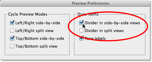 Use the first two options to turn the divider lines on or off. 