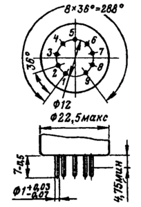 Цоколь миниатюрных ламп с диаметром 22,5 мм