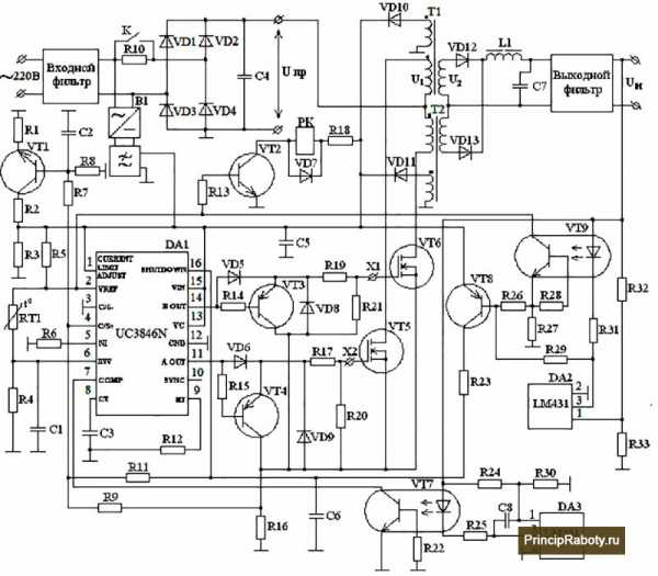 Схема генератора на uc3825